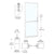 CRL-U.S. Aluminum White KYNAR® Paint 250 Series Narrow Stile Inactive Leaf of Pair 3'0 x 7'0 Offset Hung with Geared Hinged Complete Door Std. MS Lock & Bottom Rail