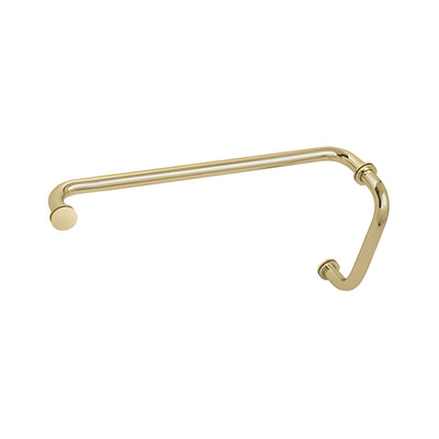 CRL Satin Brass 8" Pull Handle and 18" Towel Bar BM Series Combination With Metal Washers