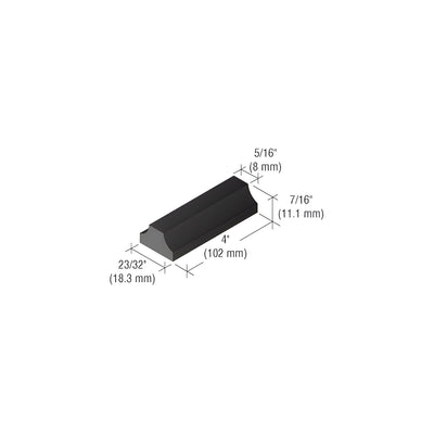 CRL-U.S. Aluminum Setting Blocks For 1/4" to 3/8" Glazing - 20/Pk