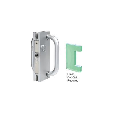 CRL Polished Stainless 4" x 10" RH/LHR Center Lock with Deadlatch