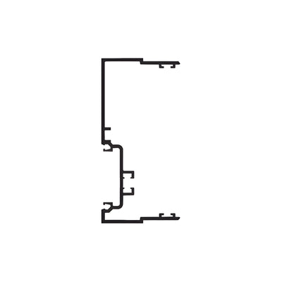 CRL-U.S. Aluminum White KYNAR® Paint 4-1/2" Male Expansion Mullion with Weatherseal - 24'-2"