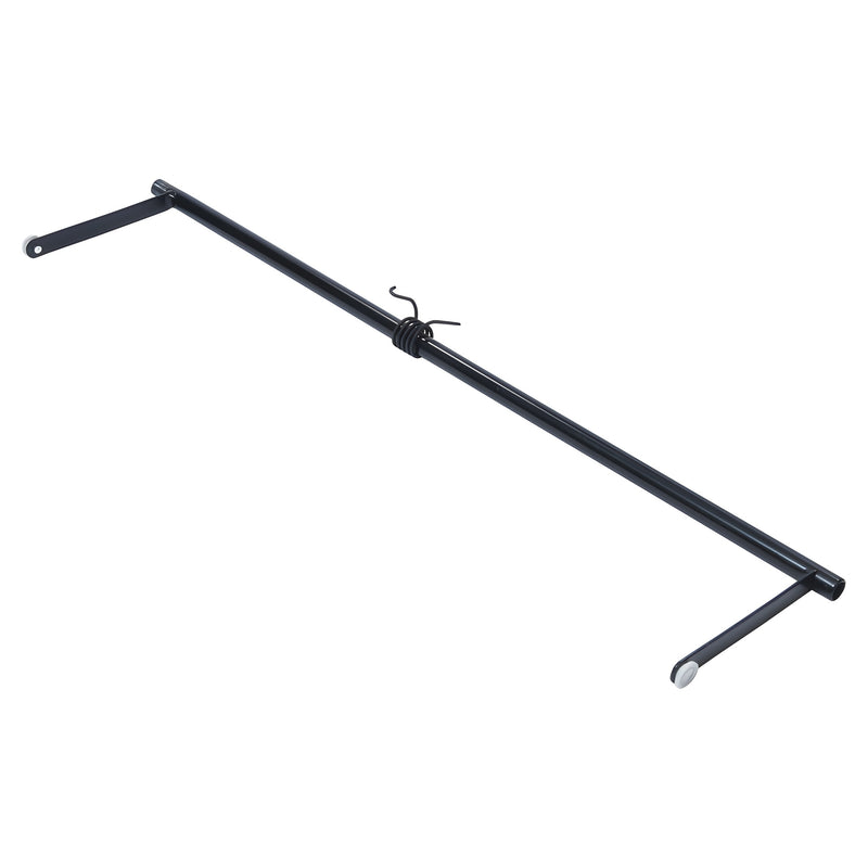 A gray metal back torque bar assembly featuring a central coil spring and rollers at both ends.