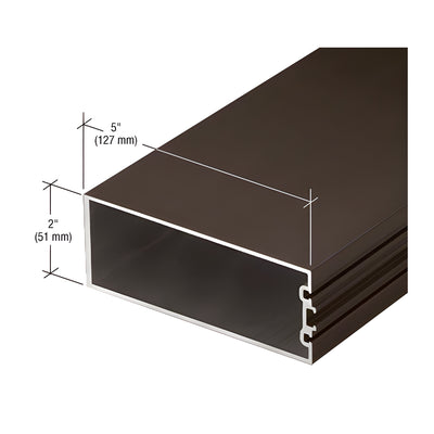 CRL-U.S. Aluminum Bronze Black Anodized 5" Structural Silicone Glazed Vertical Mullion - 24'-2"