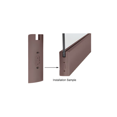 CRL Black Bronze Anodized 6" Square End Cap for Sidelite Rails