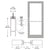 CRL-U.S. Aluminum Clear Anodized Custom Single Series 400 Medium Stile Geared Hinge Entrance Door for Surface Mount Door Closer