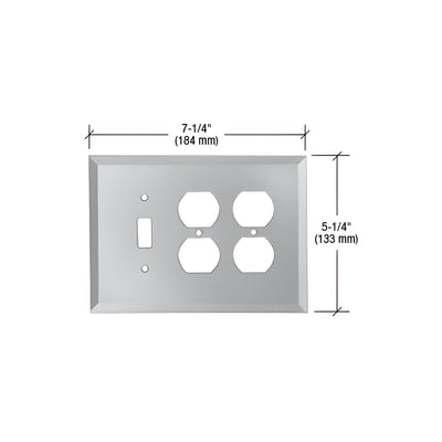 CRL Clear Toggle 2X Duplex Glass Mirror Plate