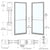 CRL-U.S. Aluminum Clear Anodized Class 1 Custom Pair Series 250T Narrow Stile Geared Hinge Thermal Entrance Doors for Surface Mount Door Closers