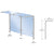CRL Brushed Stainless Style 30 Slimline Series Fixed Glass On Top and Front Only Sneeze Guard - Right Hand End Post Only