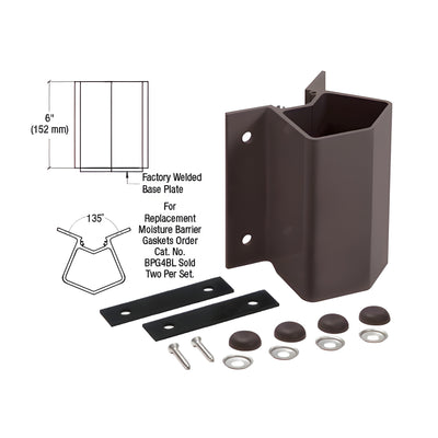 CRL Matte Bronze Outside 135 Degree Fascia Mounted Bracket