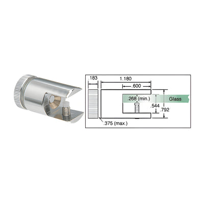 CRL Chrome Shelf Connector