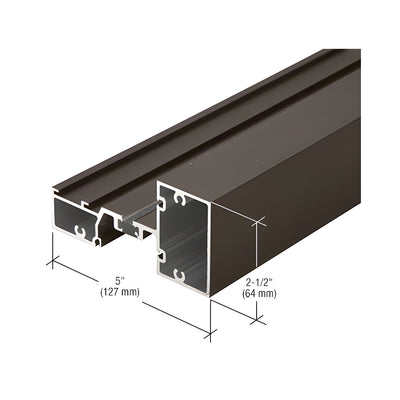 CRL-U.S. Aluminum Intermediate Horizontal Mullion, Thermally Broken, Dark Bronze/Black Anodized Class 1 - 24'-2"