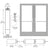 CRL-U.S. Aluminum Clear Anodized Custom Pair Series 400 Medium Stile Geared Hinge Entrance Doors for Surface Mount Door Closers