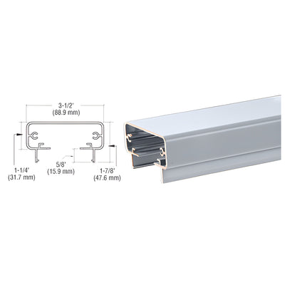 CRL Clear Anodized 200 Series 241" Long Top Rail