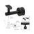 CRL Matte Black Short Arm Malibu Series Glass Mounted Hand Rail Bracket