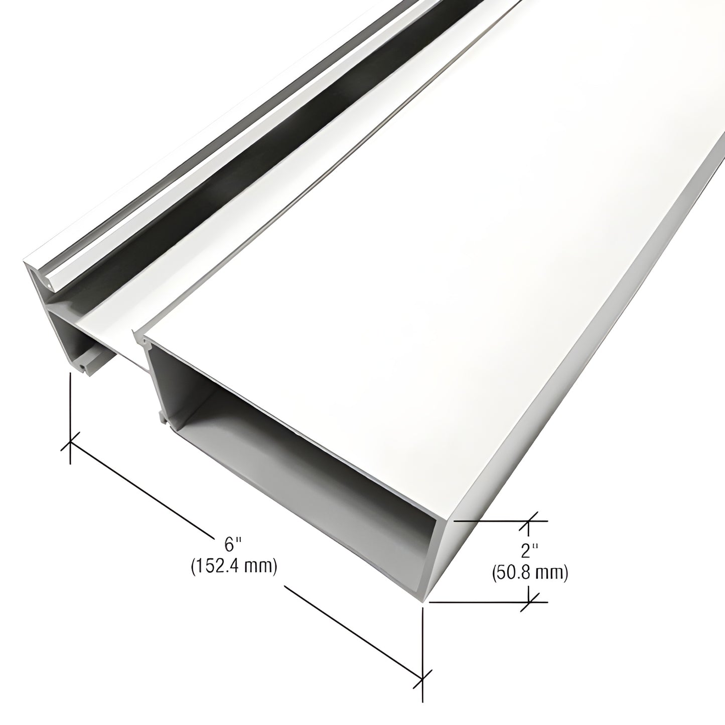 CRL-U.S. Aluminum OS-2 Vertical Mullion 1" Glazing White KYNAR®