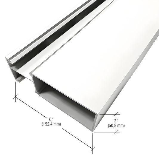 CRL-U.S. Aluminum OS-2 Vertical Mullion 1" Glazing White KYNAR®