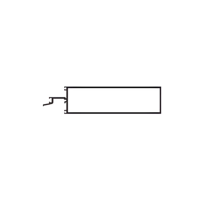 CRL-U.S. Aluminum Custom KYNAR® Paint 8" Intermediate Horizontal Mullion for 1" Glass Shear Block Assembly - 24'-2"