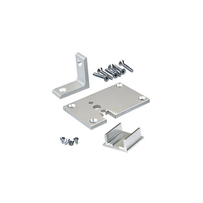 CRL Satin Anodized 2" x 3" Left End Design Series Partition Post Base Plate Kit for Posts Over 24"