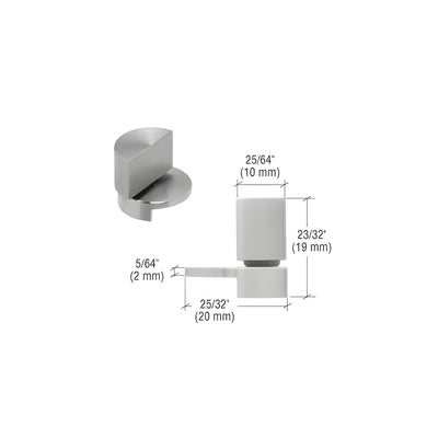 CRL Small Brushed Stainless UV Glass-to-Glass Swing Hinge