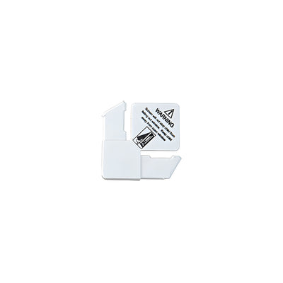 CRL White 5/16" Plastic Square Cut Screen Corner with Warning