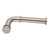 A side view of the brushed nickel brass tissue paper roll holder designed for glass mounting.