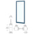 CRL-U.S. Aluminum Custom KYNAR® Paint Single 36" x 84" Blank 250 Narrow Center Stile Entrance Door