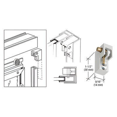 CRL Satin Anodized Left Handed Window Catch for Pass-Thru Windows