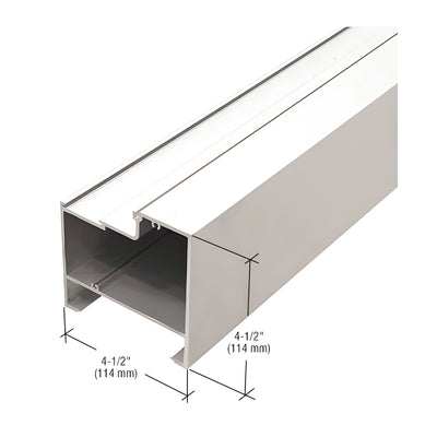 CRL-U.S. Aluminum 4-1/2" x 4-1/2" Bulkhead, Clear Anodized - 24'-2"
