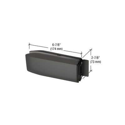 CRL Matte Black PTH Series Glass Mounted Long Patch Lock Keeper