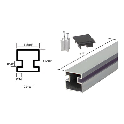 CRL Satin Anodized 18" Center Aluminum Counter Post