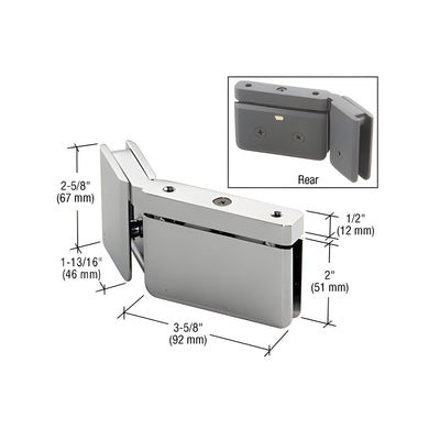 CRL Brushed Nickel LH 135 Degree Prima Hinge with U-Clamp