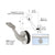 CRL Brushed Stainless Steel Meridian Series Glass Mount Bracket