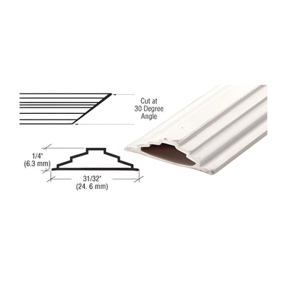 CRL White PVC Low Profile Step Grid