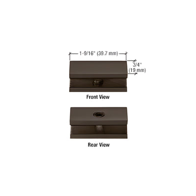 CRL Oil Rubbed Bronze No-Drill Fixed Panel Glass Clamp