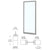 CRL-U.S. Aluminum Clear Anodized Single 36" x 84" Blank 250 Narrow Offset Stile Entrance Door
