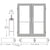 CRL-U.S. Aluminum Clear Anodized Custom Size Pair Series 550 Wide Stile Butt Hinge Showroom Doors for Surface Mount Door Closers