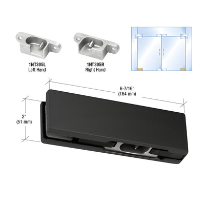 CRL Matte Black LH North American Bottom Door Patch Fitting