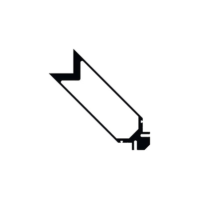 CRL-U.S. Aluminum ustom KYNAR® Paint 90º Corner Mullion for 7/16" Glass, Custom Paint - 24'-2"