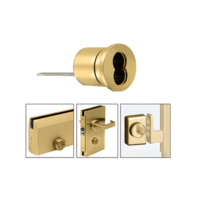 CRL Polished Brass Rim Cylinder Housings for Small Format Interchangeable Cores (SFIC)
