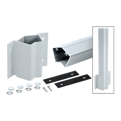 CRL 36" Mill Inside 135 Degree Fascia Mount Post Kit for 200, 300, 350, and 400 Series Rails