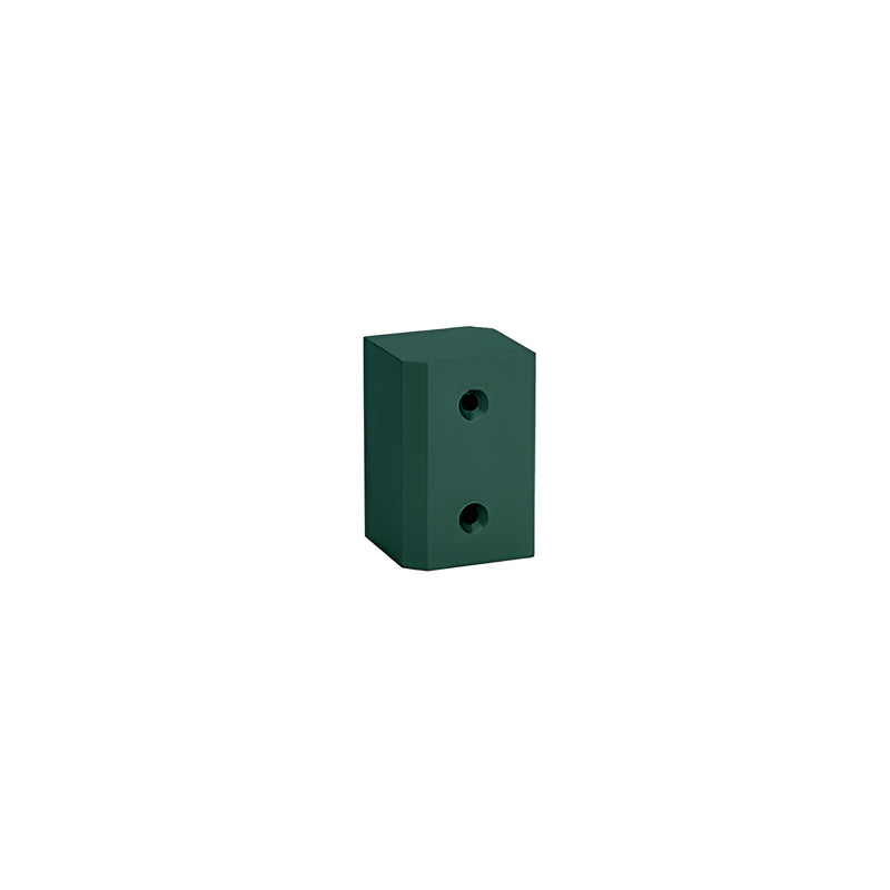 A dark-colored rectangular CRL custom surface mount strike plate featuring two countersunk mounting holes.