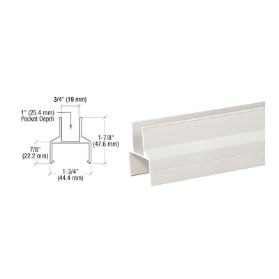 CRL Sky White 100/150 Series 241" Bottom Rail