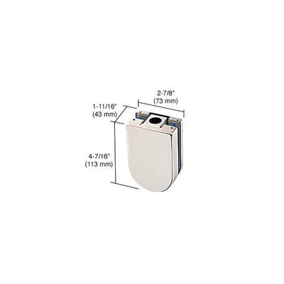 CRL Polished Stainless PTH Series Top Door Patch Fitting