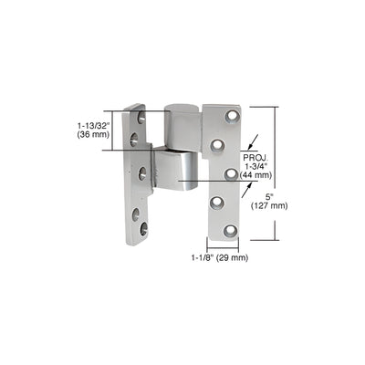 CRL Aluminum 3/4" Offset Intermediate Left Hand Pivot