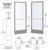 CRL-U.S. Aluminum Clear Anodized Custom Pair Series 250 Narrow Stile Center Pivot Entrance Door for Overhead Concealed Door Closers