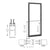 CRL-U.S. Aluminum Bronze Black Anodized 250 Series Narrow Stile (LHR) HLSO Single 3'0 x 7'0 Offset Hung with Pivots for Surf Mount Closer Complete Door Std. MS Lock and Std. Bottom Rail