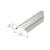 CRL-U.S. Aluminum 90 Degree Structural Silicone Outside Corner Adaptor, Clear Anodized Class 1 - 24'-2"