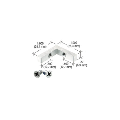 CRL Upper Frame Corner and Screws for Fixed Glass Frame
