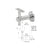 CRL 316 Polished Stainless Sunset Series Wall Mounted Hand Rail Bracket