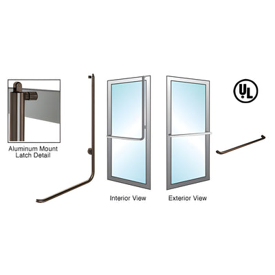 CRL-Blumcraft® Oil Rubbed Bronze Right Hand Reverse Aluminum Door Mount Keyed Access "A" Exterior, Top Securing Panic Handle